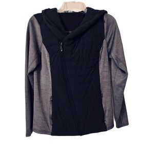 The North Face Lightweight Jacket w/ Hood, Sz. M, Black/Gray, Front Zipper